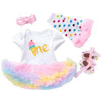 Load image into Gallery viewer, Baby Girls Striped Alphabet Print Rompers Wholesale 22052443
