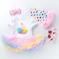 Load image into Gallery viewer, Baby Girls Striped Alphabet Print Rompers Wholesale 22052443
