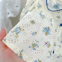 Load image into Gallery viewer, 2 Pieces Set Baby Kid Girls Flower Print Shirts And Solid Color Shorts Wholesale 220524448
