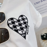 Load image into Gallery viewer, 2 Pieces Set Baby Kid Girls Houndstooth T-Shirts And Pants Wholesale 220524449
