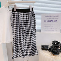 Load image into Gallery viewer, 2 Pieces Set Baby Kid Girls Houndstooth T-Shirts And Pants Wholesale 220524449
