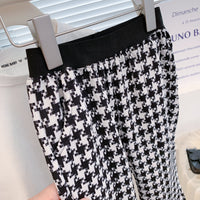 Load image into Gallery viewer, 2 Pieces Set Baby Kid Girls Houndstooth T-Shirts And Pants Wholesale 220524449
