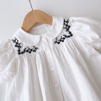 Load image into Gallery viewer, Baby Kid Girls Solid Color Embroidered Blouses Wholesale 220524463
