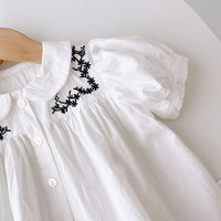 Load image into Gallery viewer, Baby Kid Girls Solid Color Embroidered Blouses Wholesale 220524463
