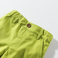 Load image into Gallery viewer, 2 Pieces Set Baby Kid Boys Birthday Party Car Bow Print Shirts And Solid Color Shorts Wholesale 22052449
