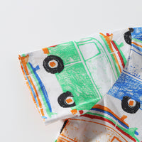 Load image into Gallery viewer, 2 Pieces Set Baby Kid Boys Birthday Party Car Bow Print Shirts And Solid Color Shorts Wholesale 22052449
