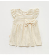 Load image into Gallery viewer, Baby Girls Solid Color Bow Dresses Wholesale 22052454
