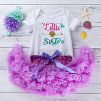 Load image into Gallery viewer, 3 Pieces Set Baby Girls Letters Print Rompers Solid Color Rainbow Skirts And Bow Headwear Wholesale 22052455
