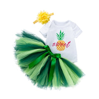 Load image into Gallery viewer, 2 Pieces Set Baby Girls Letters Print Rompers And Rainbow Skirts Wholesale 22052456
