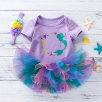 Load image into Gallery viewer, 2 Pieces Set Baby Girls Letters Print Rompers And Rainbow Skirts Wholesale 22052456
