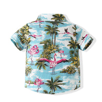 Load image into Gallery viewer, Baby Kid Boys Tropical print Plant Beach Shirts Wholesale 22052470
