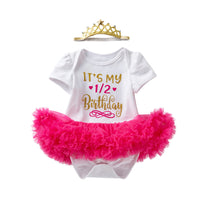 Load image into Gallery viewer, Baby Girls Letters Birthday Rompers Wholesale 22052477
