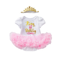 Load image into Gallery viewer, Baby Girls Letters Birthday Rompers Wholesale 22052477
