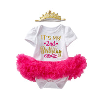 Load image into Gallery viewer, Baby Girls Letters Birthday Rompers Wholesale 22052477
