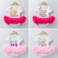 Load image into Gallery viewer, Baby Girls Letters Birthday Rompers Wholesale 22052477
