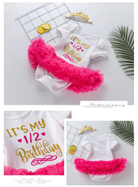 Load image into Gallery viewer, Baby Girls Letters Birthday Rompers Wholesale 22052477
