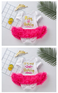 Load image into Gallery viewer, Baby Girls Letters Birthday Rompers Wholesale 22052477
