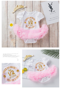 Load image into Gallery viewer, Baby Girls Letters Birthday Rompers Wholesale 22052477
