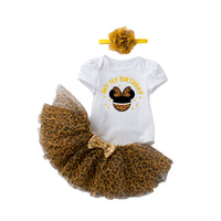Load image into Gallery viewer, 3 Pieces Set Baby Girls Letters Love heart Print Rompers And Leopard Bow Skirts And Headwear Wholesale 22052480
