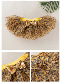 Load image into Gallery viewer, 3 Pieces Set Baby Girls Letters Love heart Print Rompers And Leopard Bow Skirts And Headwear Wholesale 22052480
