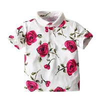 Load image into Gallery viewer, Baby Kid Boys Flower Print Polo Shirts Wholesale 22052482
