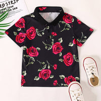 Load image into Gallery viewer, Baby Kid Boys Flower Print Polo Shirts Wholesale 22052482
