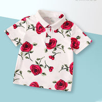 Load image into Gallery viewer, Baby Kid Boys Flower Print Polo Shirts Wholesale 22052482
