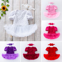 Load image into Gallery viewer, Baby Girls Flower Lace Dresses Accessories Headwear Wholesale 22052494
