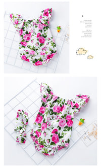 Load image into Gallery viewer, Baby Girls Flower Plant Print Rompers Accessories Headwear Wholesale 22052495
