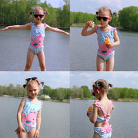 Load image into Gallery viewer, Baby Kid Girls Cartoon Sports Swimwears Wholesale 22052602
