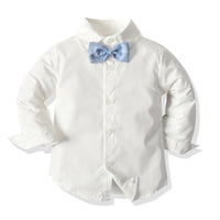 Load image into Gallery viewer, 3 Pieces Set Baby Kid Boys Dressy Solid Color Shirts Checked Vests Waistcoats And Pants Wholesale 220526100
