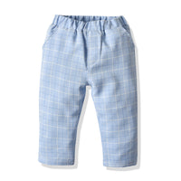 Load image into Gallery viewer, 3 Pieces Set Baby Kid Boys Dressy Solid Color Shirts Checked Vests Waistcoats And Pants Wholesale 220526100
