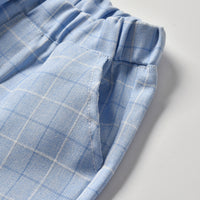 Load image into Gallery viewer, 3 Pieces Set Baby Kid Boys Dressy Solid Color Shirts Checked Vests Waistcoats And Pants Wholesale 220526100
