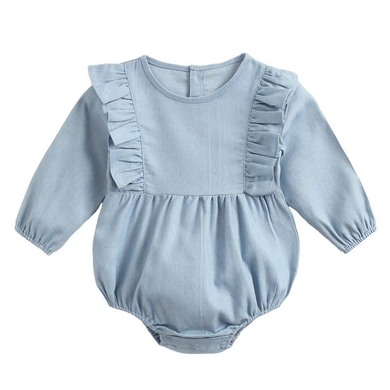 Baby Kid Girls Solid Color Rompers Wholesale 22052611