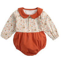 Load image into Gallery viewer, Baby Kid Girls Flower Print Rompers Wholesale 22052612
