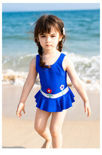 Load image into Gallery viewer, Baby Kid Girls Flower Print Rompers Swimwears Wholesale 220526125
