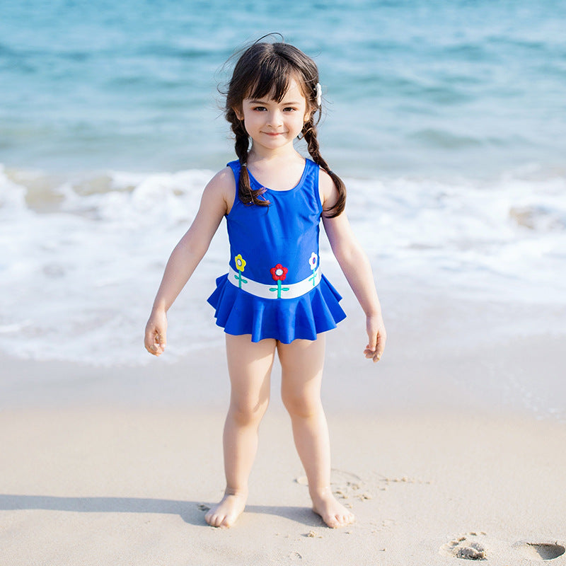 Baby Kid Girls Flower Print Rompers Swimwears Wholesale 220526125