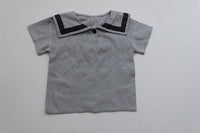 Load image into Gallery viewer, 2 Pieces Set Baby Kid Unisex Color-blocking Tops And Solid Color Shorts Wholesale 220526127
