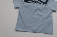 Load image into Gallery viewer, 2 Pieces Set Baby Kid Unisex Color-blocking Tops And Solid Color Shorts Wholesale 220526127
