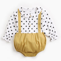 Load image into Gallery viewer, Baby Kid Girls Color-blocking Polka dots Print Rompers Wholesale 22052614
