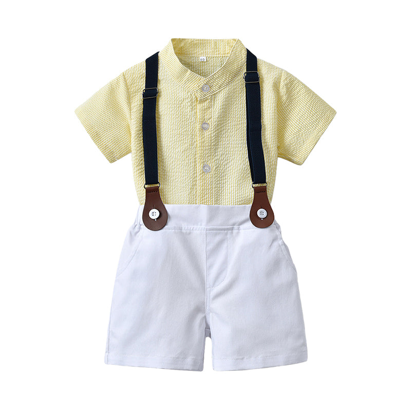 2 Pieces Set Baby Kid Unisex Solid Color Shirts And Rompers Wholesale 220526148