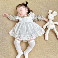 Load image into Gallery viewer, Baby Kid Girls Color-blocking Flower Embroidered Print Rompers Wholesale 220526149
