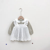 Load image into Gallery viewer, Baby Kid Girls Color-blocking Flower Embroidered Print Rompers Wholesale 220526149

