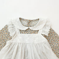 Load image into Gallery viewer, Baby Kid Girls Color-blocking Flower Embroidered Print Rompers Wholesale 220526149
