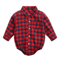 Load image into Gallery viewer, Baby Kid Boys Checked Rompers Wholesale 22052615
