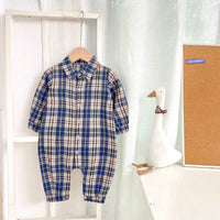 Load image into Gallery viewer, Baby Kid Boys Checked Jumpsuits Wholesale 220526150
