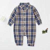 Load image into Gallery viewer, Baby Kid Boys Checked Jumpsuits Wholesale 220526150
