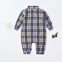 Load image into Gallery viewer, Baby Kid Boys Checked Jumpsuits Wholesale 220526150
