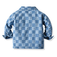 Load image into Gallery viewer, Baby Kid Unisex Checked Ripped Independence Day Jackets Outwears Wholesale 220526156

