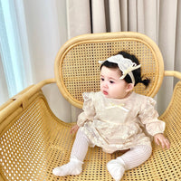 Load image into Gallery viewer, Baby Kid Girls Lace Embroidered Ribbon Rompers Wholesale 220526157

